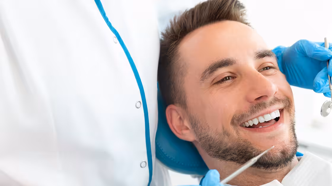 Man smiling in procedure